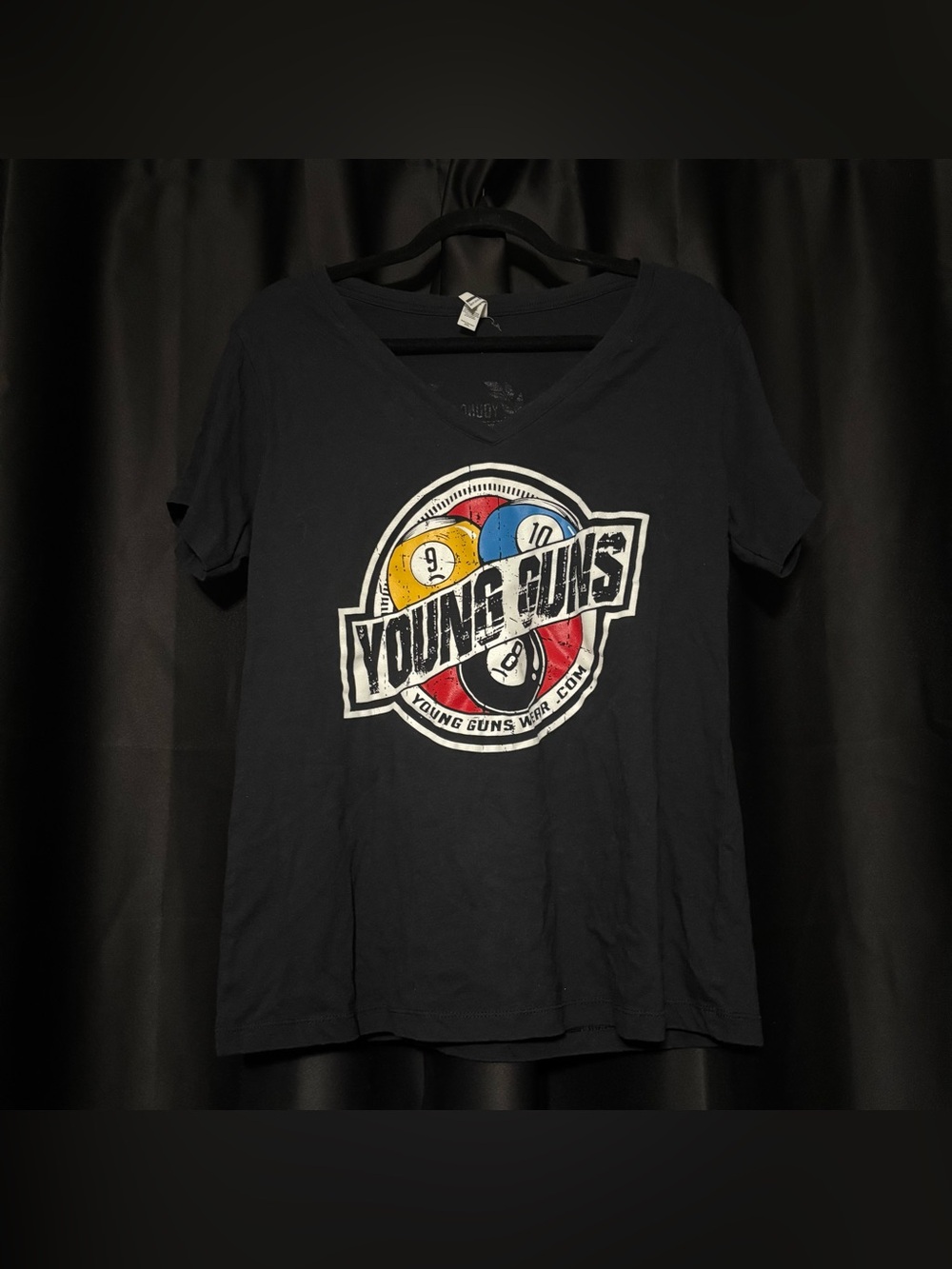 🎃5 for $25🎃 Young Guns Pool Billiards Black Graphic T-Shirt